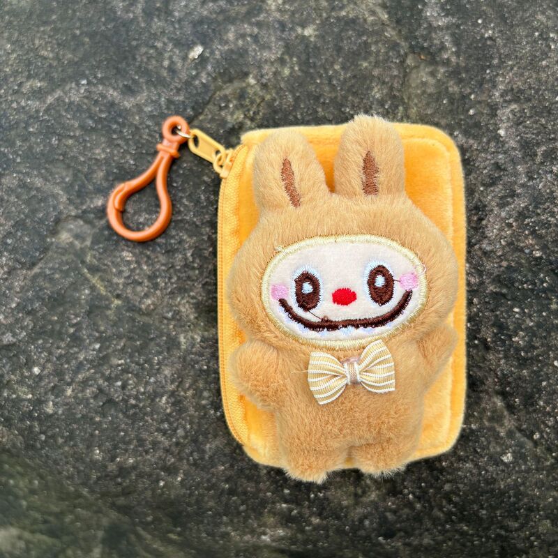 可爱卡通大号公仔毛绒零钱包口红数据线硬币包挂件创意钥匙扣挂包|undefined
