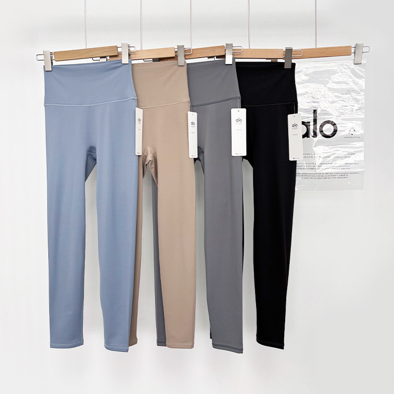 Yoga alo, los mismos pantalones deportivos de tiburón, pantalones para mujeres, pantalones de cintura alta, ejercicios deportivos, pantalones deportivos de nueve puntos