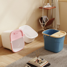 家用泡脚桶塑料加厚足浴盆加高按摩泡脚盆成人过小腿足浴桶加厚