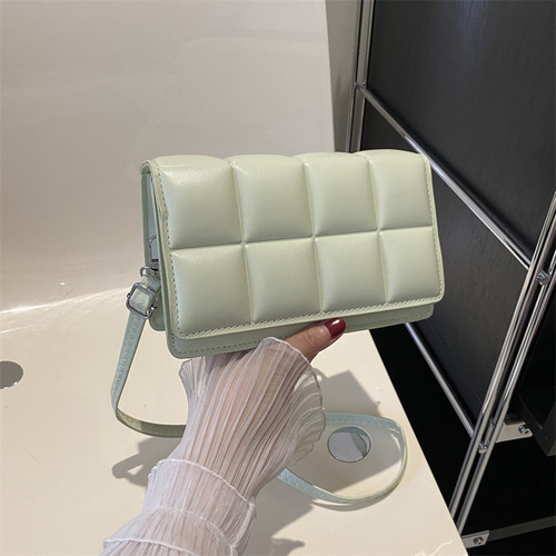 Simple and elegant new small bag  new trendy fashion checkered crossbody bag for women ins internet celebrity western style small square bag