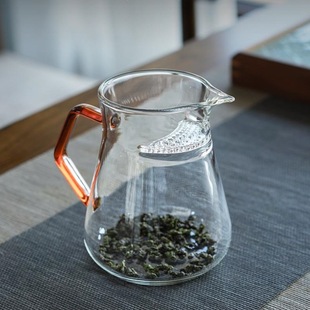Heat Resistant Crescent Public Cup Tea Leakage Integrated Filter Glass Teapot Green Tea Separator Tea Water Separator Tea Water Separator Cup