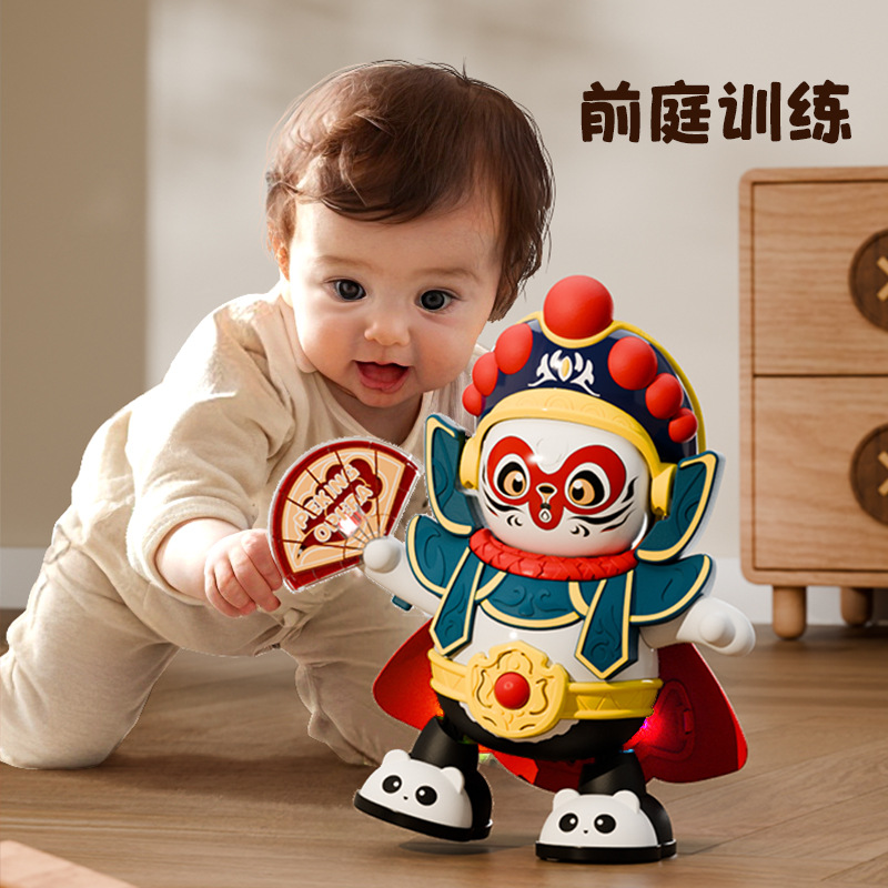 Opera de Sichuan FaceBook muñecas eléctricas de cara muñecas de luz de música muñecas de baile de swing eléctricas muñecas creativas robot muñecas image 3
