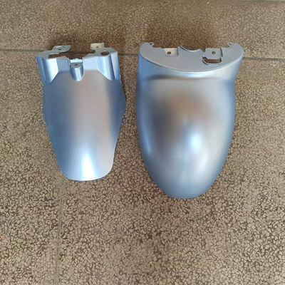 King, front water shield for Emma Motorcycle Fender - matte-silver-blue-small-turtle-king-front-mudguard-comes-with-installation-screws
