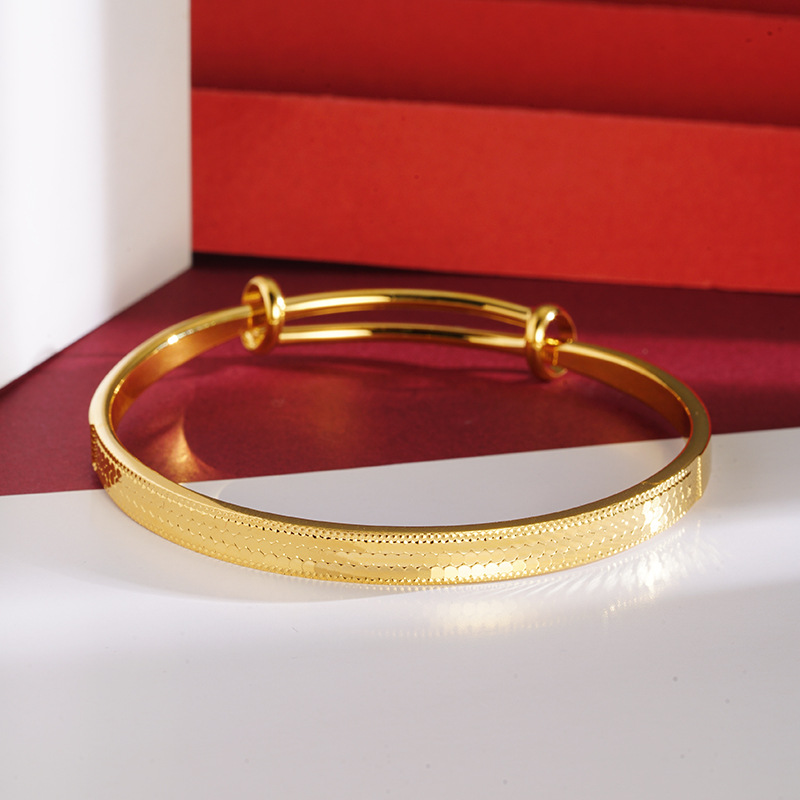 Vietnam oro dragón escala Push-Pull pulsera de aleación de cobre ajustable de largo plazo no se desvanece todo-coincidencia nacional de la moda de los hombres y las mujeres de la pulsera al por mayor
