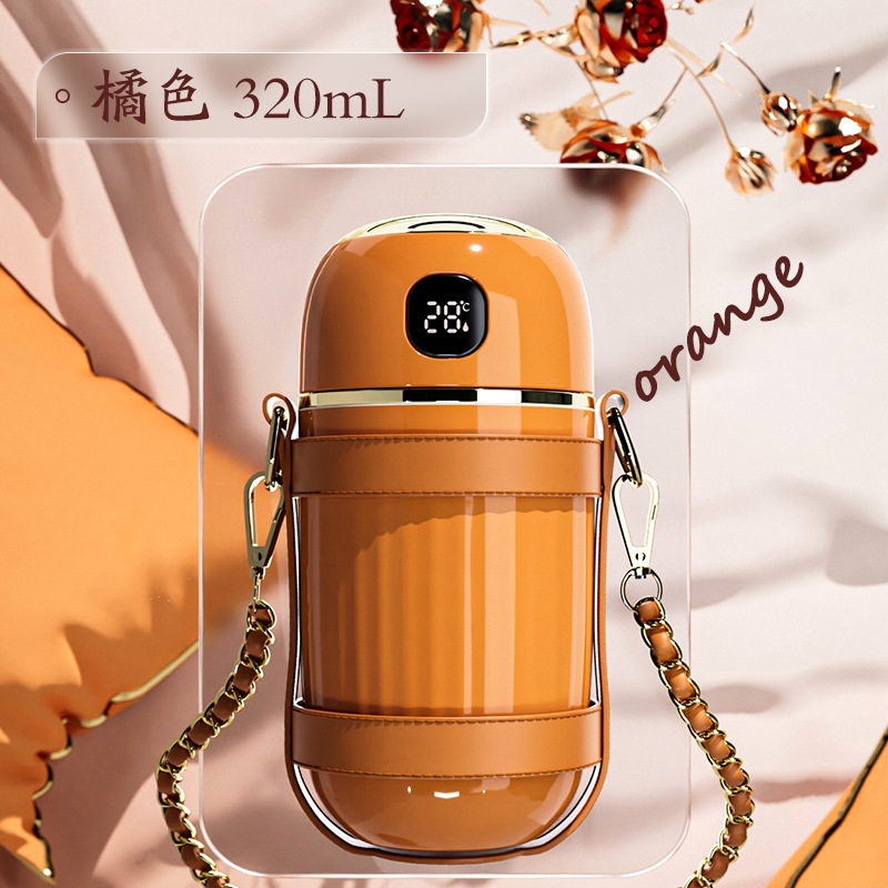 Botella de Agua Inteligente 316 de Alta Gama para Mujer, con Aislamiento, Estilo Mochila, Caja de Regalo, Medición Inteligente de Temperatura, Caja de Regalo