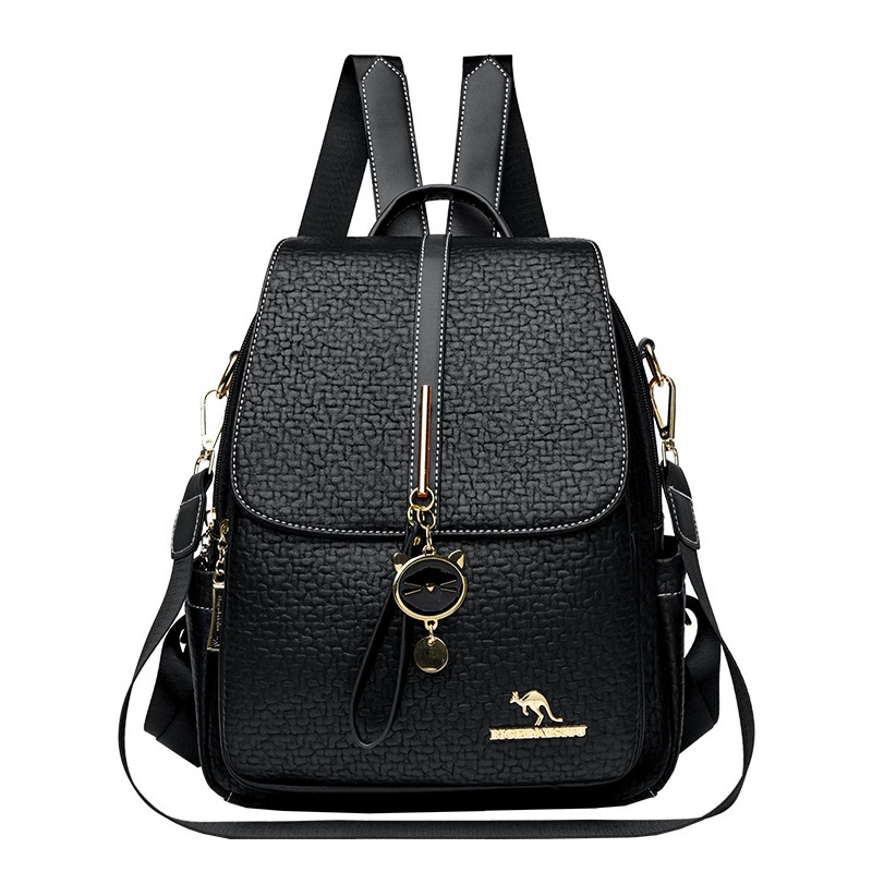(Cross-border trading), polyurethane capacious trend fashionable universal backpack for leisure for traveling, worn on the shoulder