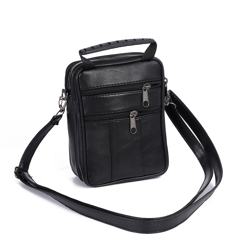 Bolso de hombro simple de piel de oveja, nuevo tipo de bolso de hombro vertical de hombre, bolso de mochila de negocios, bolso de cuero de moda de alto nivel para hombres.