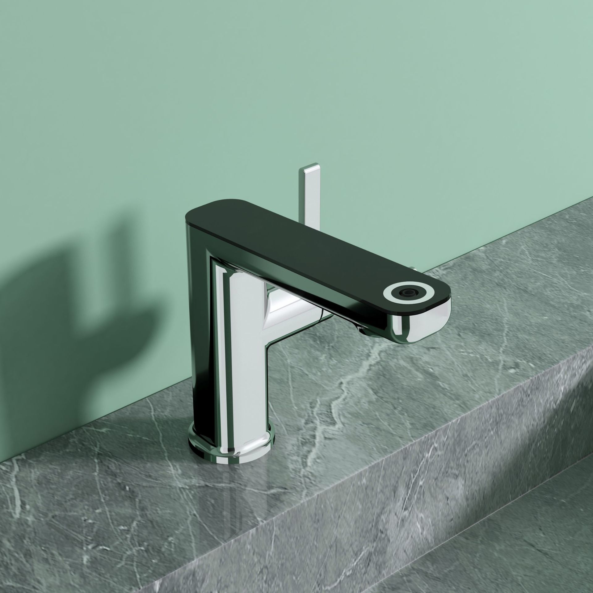 Uno por uno transfronterizo grifo dedicado lavabo de agua fría y caliente cascada de salida de agua de un solo agujero lavabo cuenca grifo