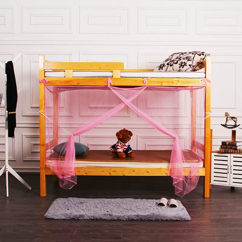 厂家现货宿舍蚊帐上下铺学生单人防尘顶蚊帐宿舍方顶拉链蚊帐批发