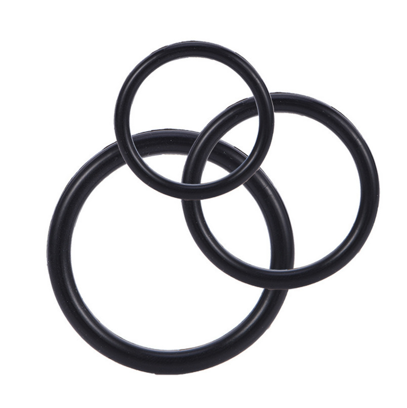 Silicone Triple Lock Ring Delay Ring for Men, Black Non-Vibrating Cock Ring — detail image 1