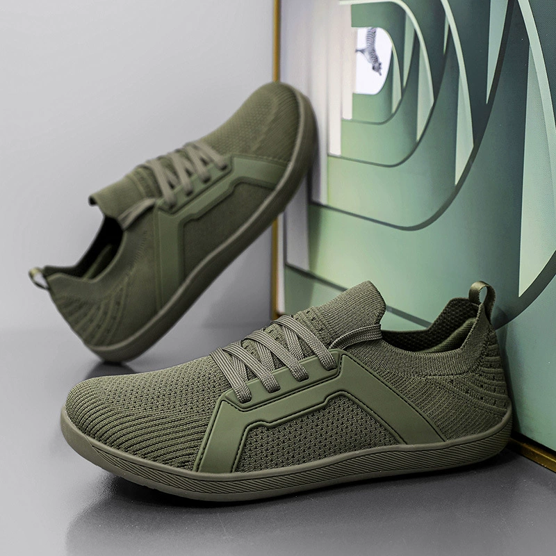 Новая повседневная обувь трансграничная летающая обувь большого размера мужская обувь для ходоков широкая плоская обувь удобная обувь для родителей легкая и нескользкая обувь