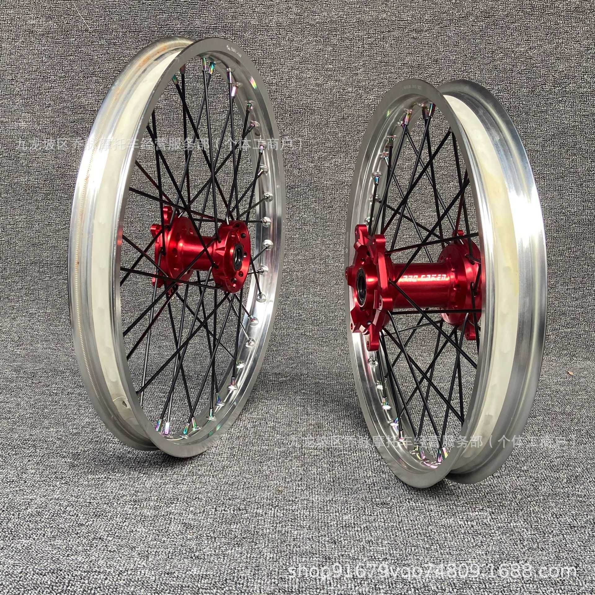 Suitable for Honda CRF250 450R modified CNC off-road wheel hub assembly, front 21-inch, rear 18-inch, 7-series aluminum alloy rims