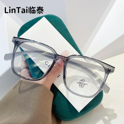YC1227 New Cold Tea Color Anti-Blue Light Glasses, Fashionable INS Style Bare Eye Glasses, Simple and Trendy Frame