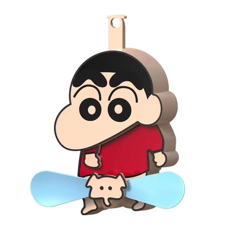 クレヨンしんちゃん 象 プレスファン 面白い学生 ポータブルファン キーホルダー ペンダント 楽しい手回しファン|undefined