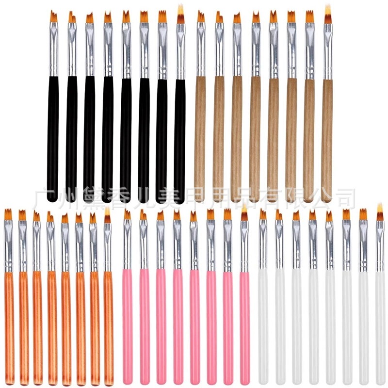 Cross-border nail art flower pen 8 sawtooth pen petal pen nail brush color painting pen nail art brush set wholesale