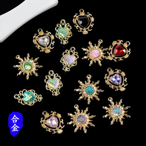 10pcs Alloy pendant sunflower baroque love accessories diy jewelry accessories metal accessories wholesale 