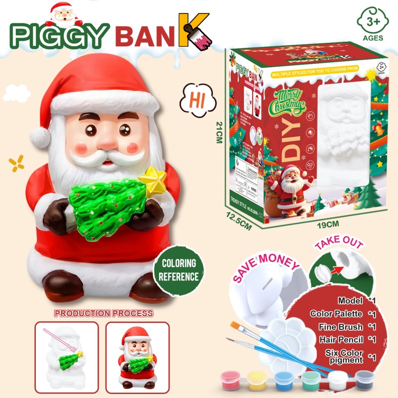 KLQ999-2 Santa Claus DIY graffiti pintado depósito