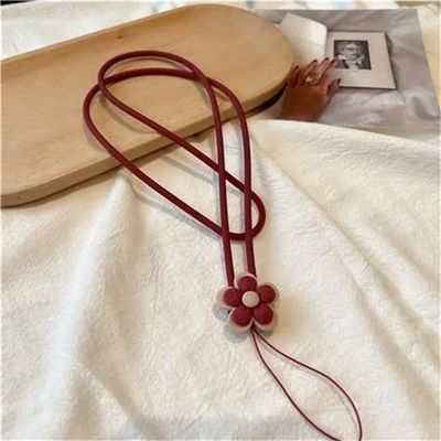 mobile phone Lanyard silica gel Japan and South Korea Red wine Female models Cartoon A wrist Elastic force Pendant key Sling Manufactor