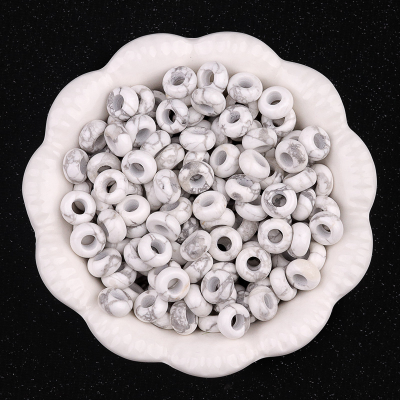 1081-大穴ビーズ 5 × 10 ミリメートル天然水晶瑪瑙大穴ビーズ DIY ビーズネックレスブレスレットアクセサリー材料|undefined