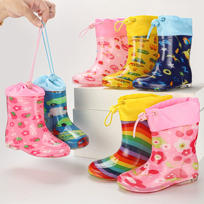 Трансграничный экспорт спот шукоу креативные милые цветочные детские дождевые ботинки детские дождевые ботинки водяные резиновые ботинки