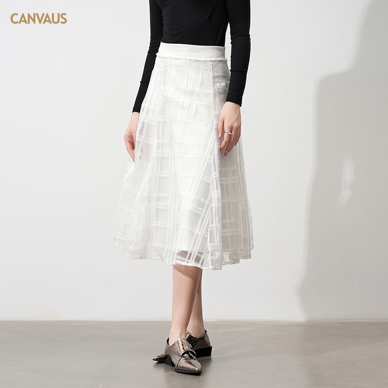 10% off Mid-Length Transparent Gauze Women's Autumn and Winter New Versatile Vintage Casual Flared Skirt Comfortable and Casual 10% off Mid-Length Transparent Gauze Women's Autumn and Winter New Versatile Vintage Casual Flared Skirt Comfortable and Casual