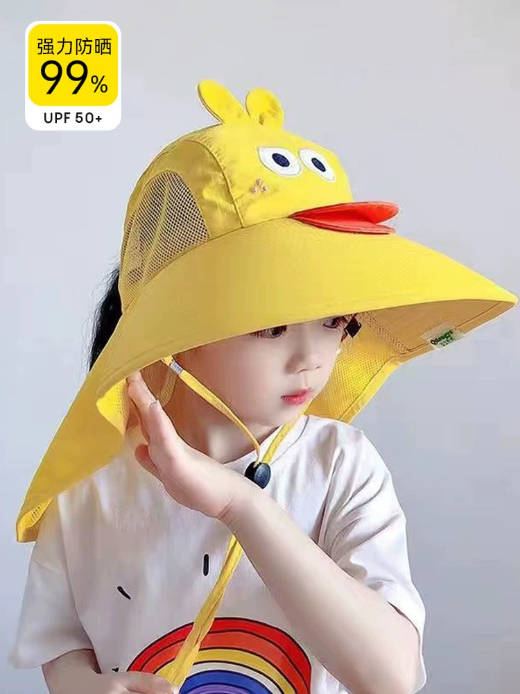 B.Duck, детский солнцезащитный крем, шляпа от солнца, пляжная детская кепка с солнечной батареей для мальчиков