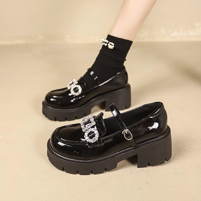 Japanese summer Mary Jane shoes platform with bow