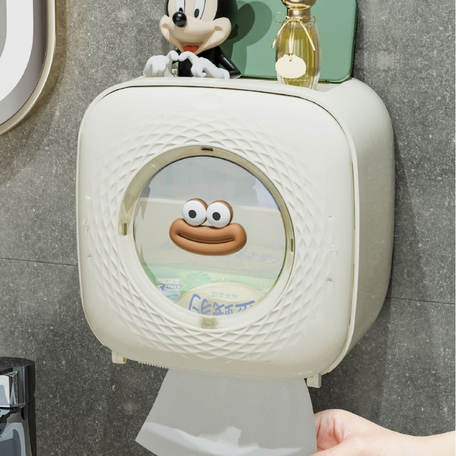 Caja de papel higiénico montado en la pared rollo de papel higiénico inodoro baño ponche libre impermeable rack de almacenamiento