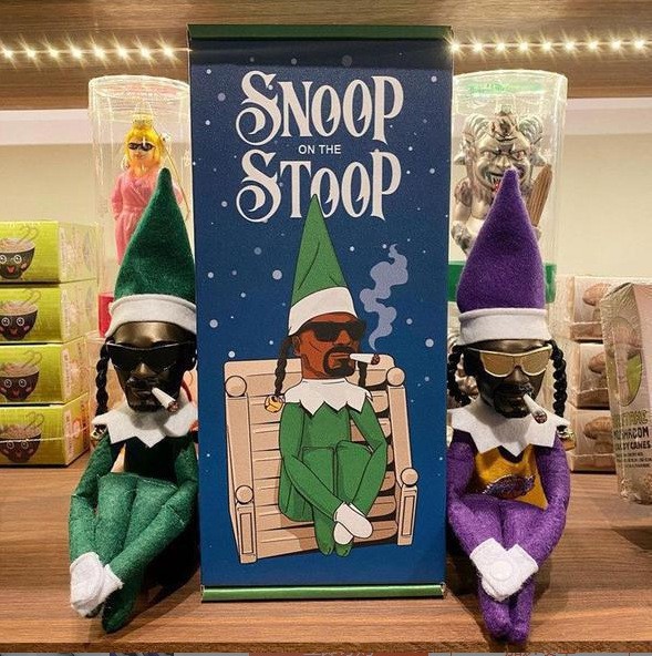 Snoop on a Stoop Christmas Elf Doll跨境圣诞窥探弯腰精灵娃娃