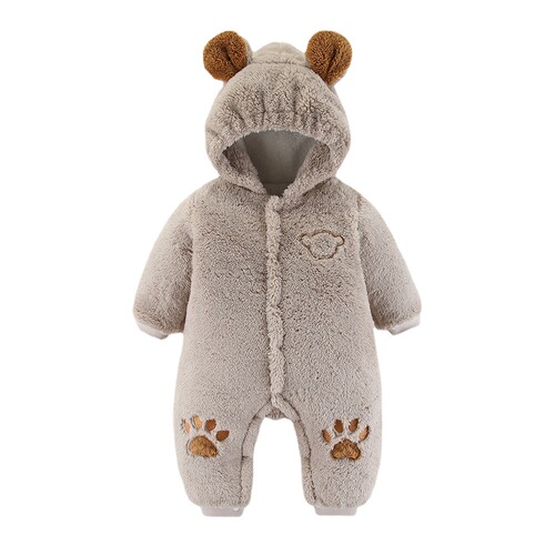 Baby jumpsuits, autumn and winter baby thickened warm rompers, newborn cotton padded clothes, baby clothes and velvet robes