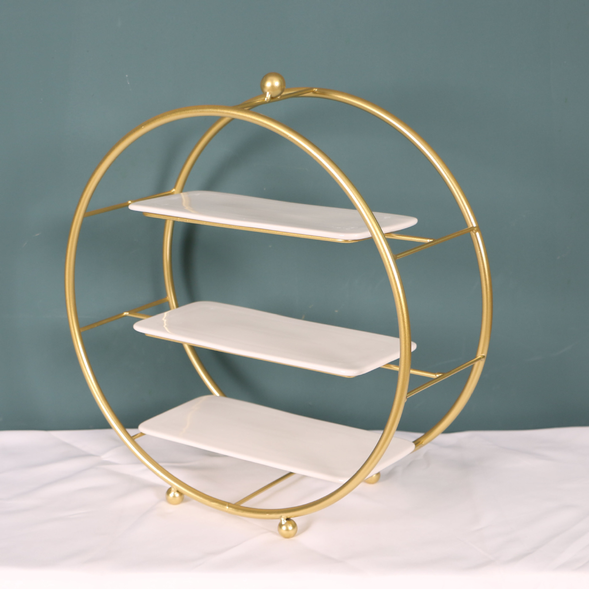 Soporte de exhibición de postre occidental decoración de la boda accesorios de postre bandeja de pastel de mesa estante de postre de té