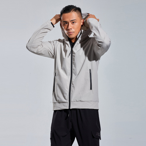 Men's Outdoor Hooded Jacket Trendy Sport Autumn Coat Top with Logo Available