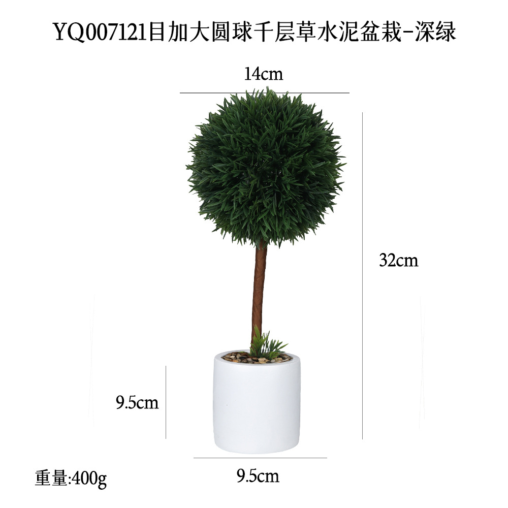 Más de 100 tipos de adornos de plantas con forma de bola redonda grande y combinaciones de plantas en maceta, populares en el comercio electrónico transfronterizo, adornos de plantas verdes para decoración del hogar, bonsáis artificiales.