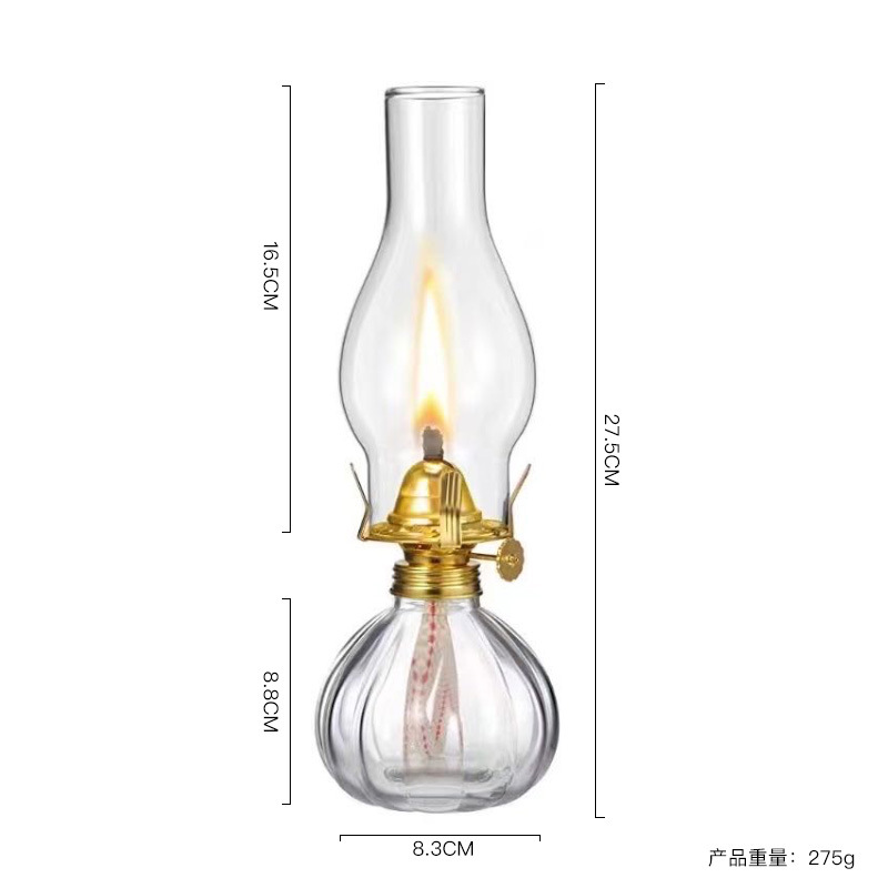 Small pumpkin medium brightness kerosene lamp glass butter lamp candlestick atmosphere lamp indoor and outdoor lighting lamps