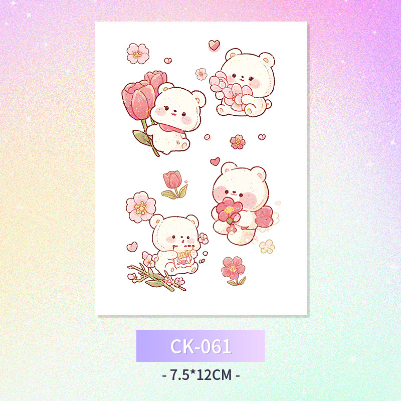 Glitter mariposa cara pegatinas tatuaje pegatinas hadas lavable impermeable de larga duración lindo unicornio ciervo Luna Estrella Planeta