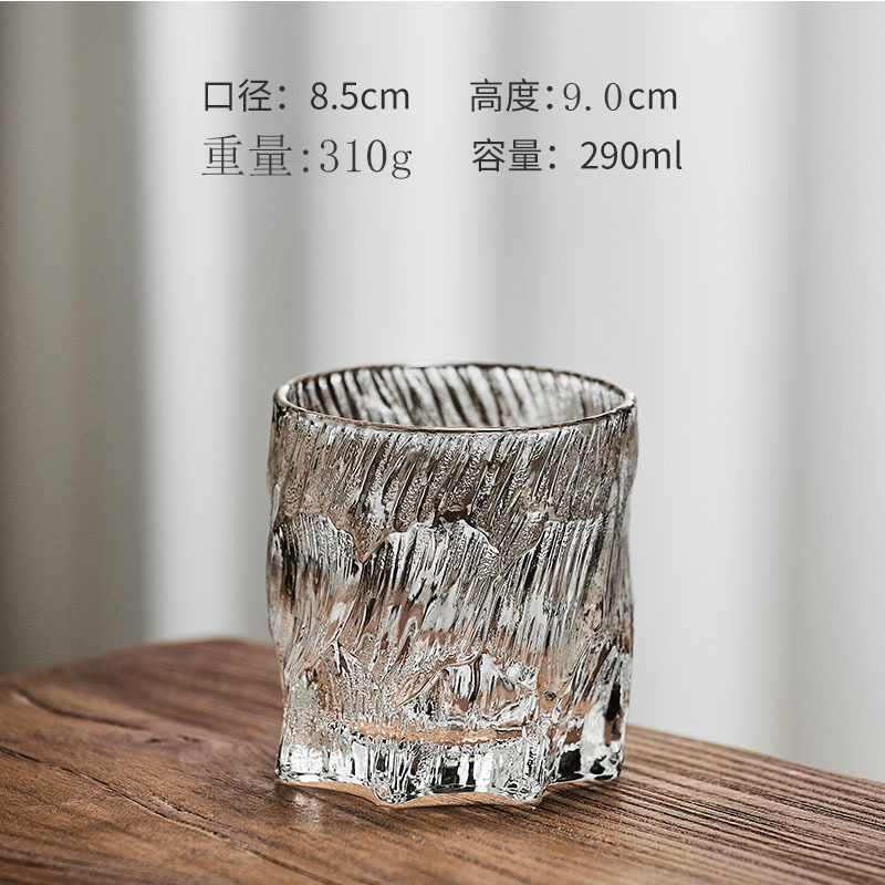 Tazas de hielo de cristal de hielo de color profundo Tazas de té japonesas Tazas de whisky Tazas de cerveza Tazas de café helado Tazas de bebida de jugo