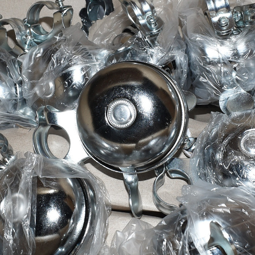 Vintage bicycle bell mountain bike retro bell super loud double-sided large white bell horn turn bell riding equipment