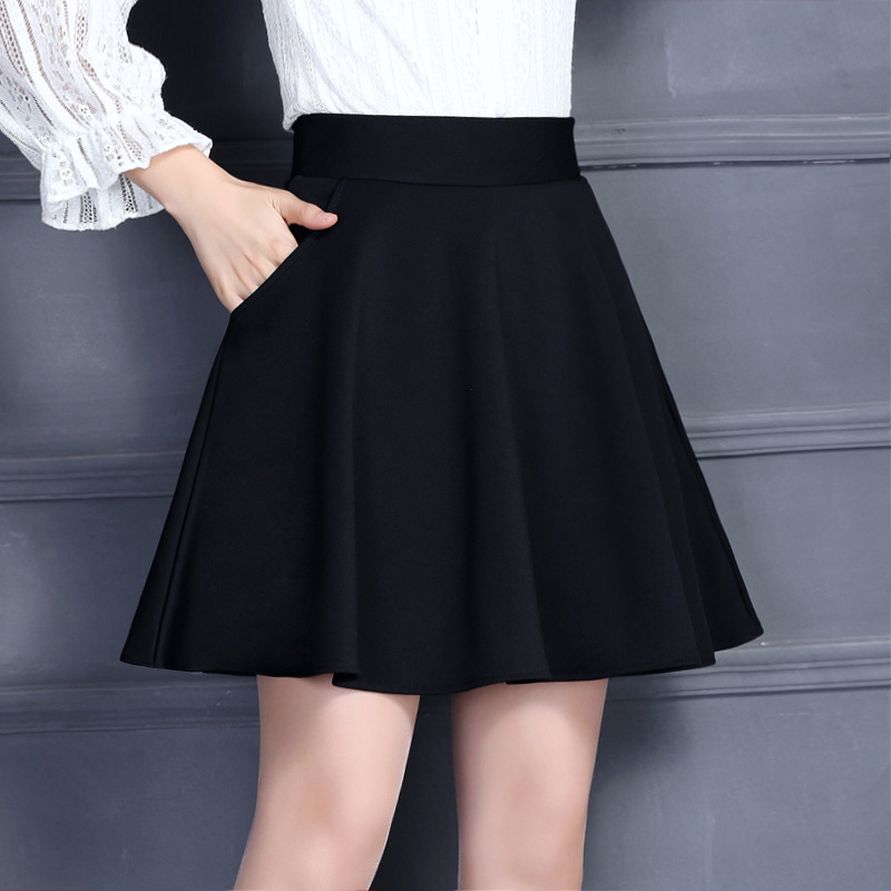 Summer fitted pleated skirt