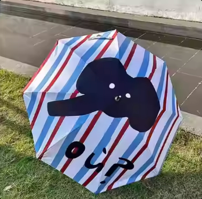 長柄傘 16本骨 香港風傘 女性用 耐風水玉拡大傘 高級 自動丈夫 晴雨兼用傘