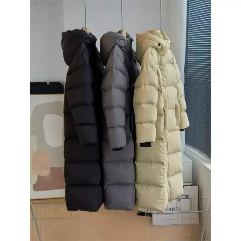 高端白鹅绒长款羽绒服女2025冬新款时尚加厚过膝外套女装批发货源
