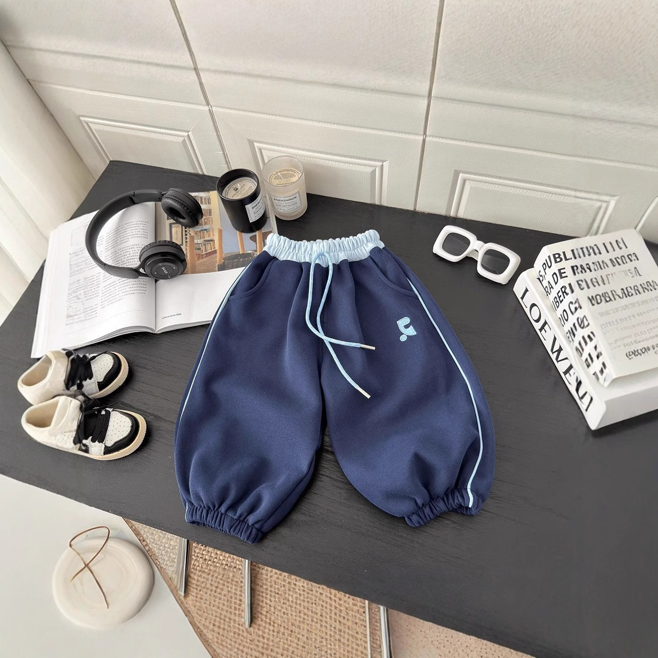 Children's casual pants, 2025 spring and autumn new style, boys' and girls' sports jogger sweatpants, trendy and versatile long pants