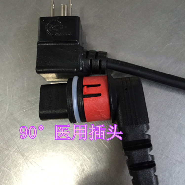 美式插头电源线厂家 美标UL美规插头线批发 90度弯头八字尾