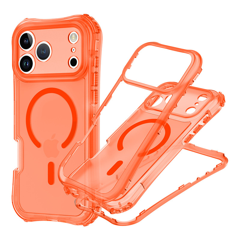 跨境南美新品适用IP 17 Pro Max美腰三合一磁吸精孔苹果17手机壳