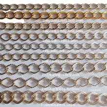 源头铝链条花纹钻石纹链子金色链条服饰 毛衣链 装饰链条服装辅料