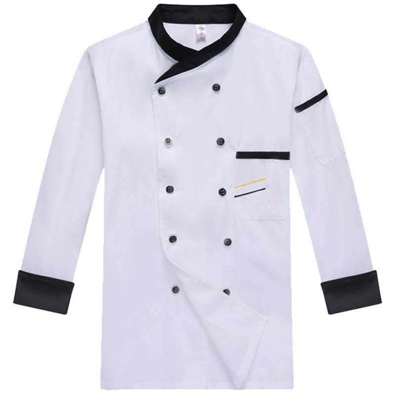 Ropa de chef de manga corta catering Hotel ropa de trabajo ropa de chef para hombres y mujeres restaurante occidental restaurante chef ropa de trabajo manga larga transpirable