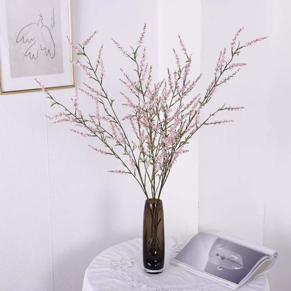 仿真花 大枝雪柳 飘雪迎春花家居客厅软装饰工程婚庆摆件布景假花