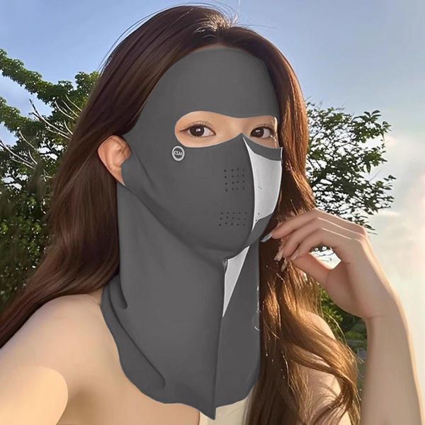 Face Covering Sun Mask Women's Summer UV Protection Outdoor Riding Neck Protecting Face Mask Three-dimensional Anti-rubbing Makeup Gini