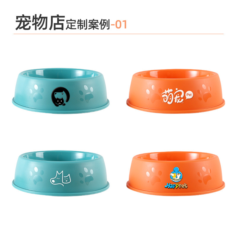 Tazón mate para mascotas personalizado Tazón de perro huellas antideslizantes Tazón de plástico Tazón de mascotas personalizado Tazón de perro logotipo