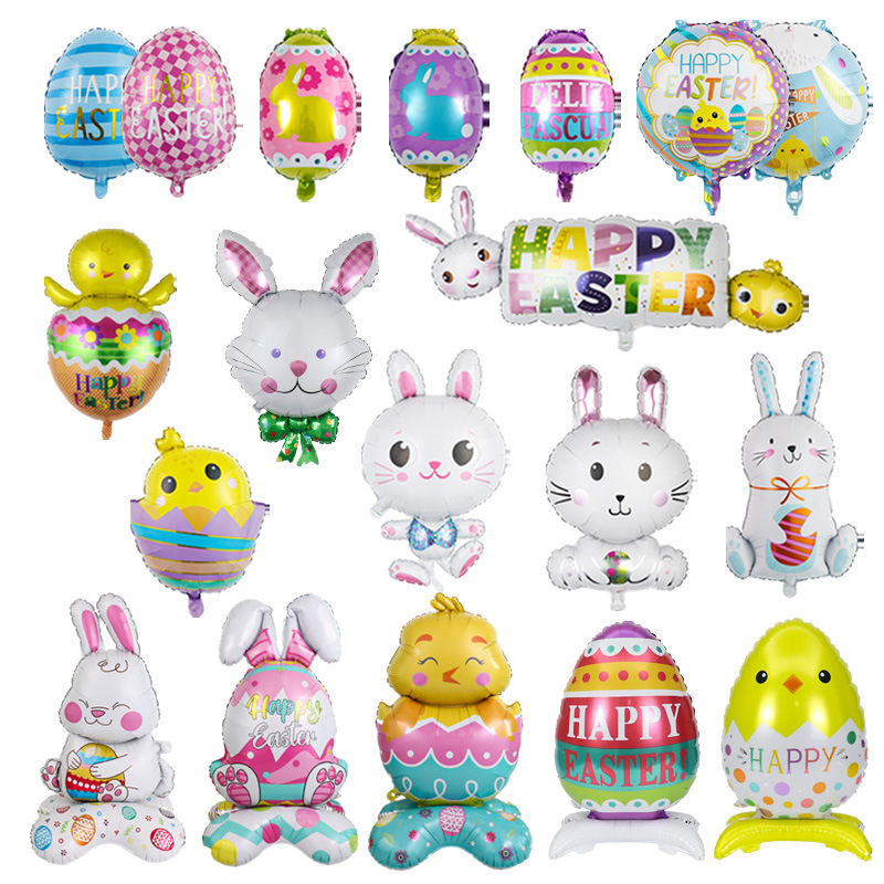 Easter Cute Letter Aluminum Film Party Festival Balloons display picture 1