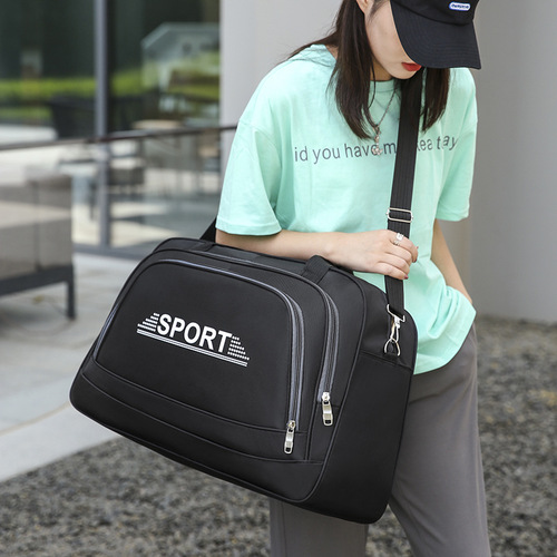  Spring New Men's Oxford Cloth Fitness Travel Backpack and Crossbody Bag, Korean Style Casual Outing Bag